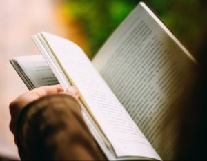 Photo - person holding an open book