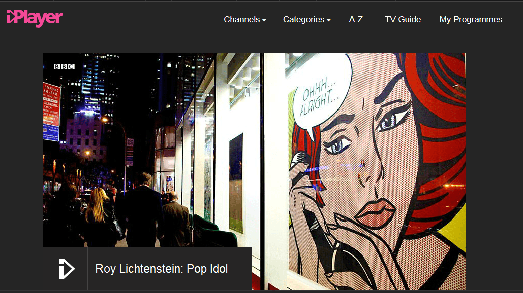 iplayer Roy Lichtenstein screenshot