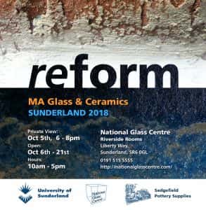 MA Glass and Ceramics degree show invite