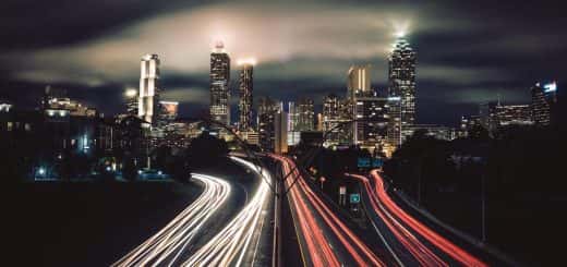 Image: time-lapse photography of city night lights