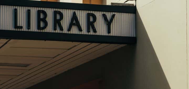 Photo: Library Sign