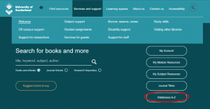 Image of library catalogue homepage