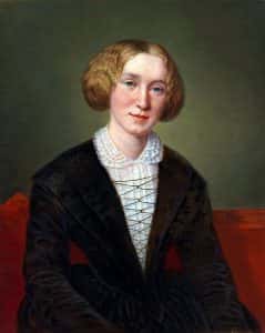 a painted portrait of George Eliot