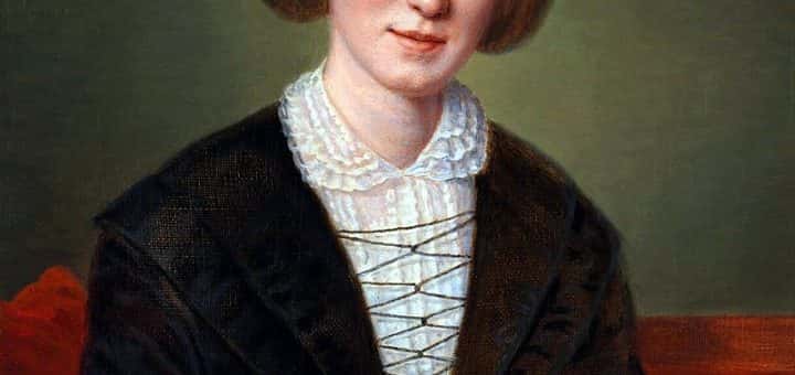 a painted portrait of George Eliot