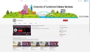 University of Sunderland Library YouTube Home Page