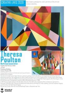 Creative Lives talks poster - Theresa Poulton