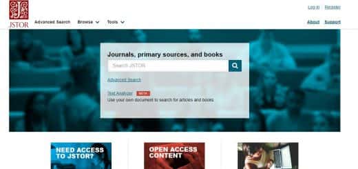 JStor landing page image