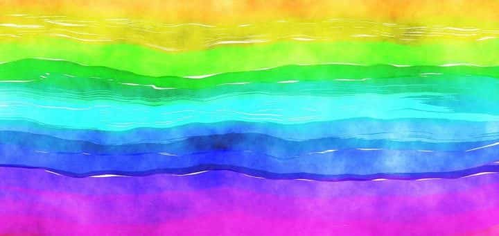 Rainbow watercolour