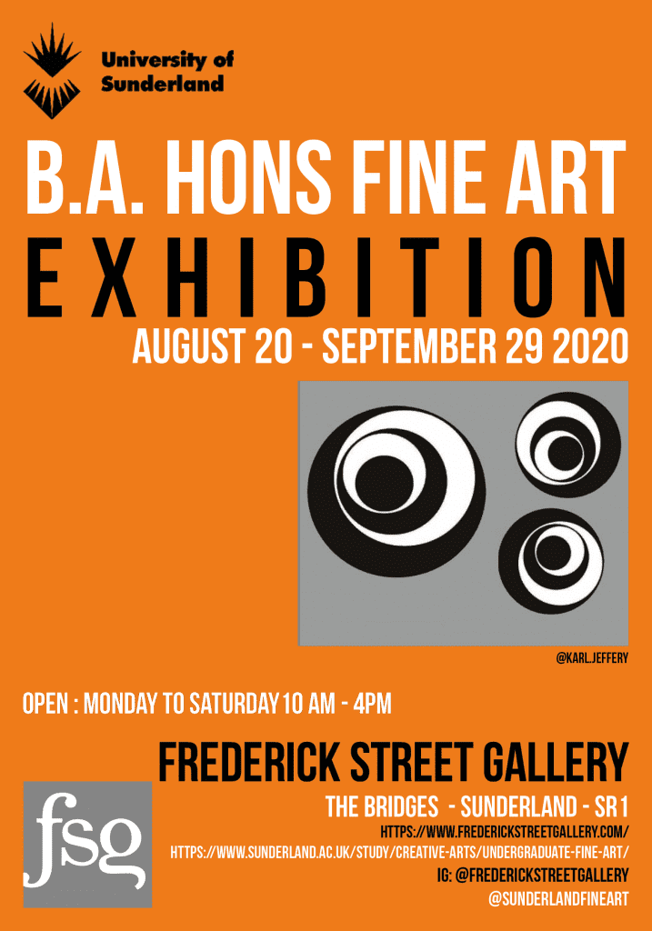 BA Fine Art degree show exhibition Frederick Street Gallery
