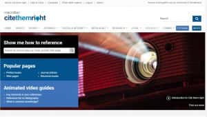 cite them right homepage screenshot