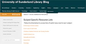 Key Subject Resources Social Sciences