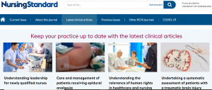 Image of Nursing Standard homepage