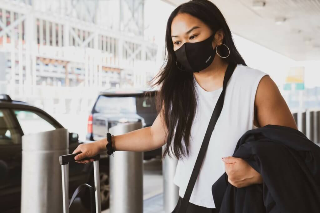 Women wearing covid mask