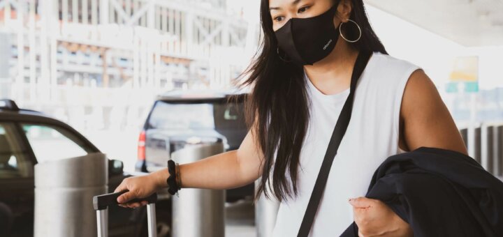 Women wearing covid mask