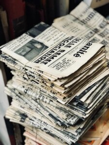 Pile of newspapers