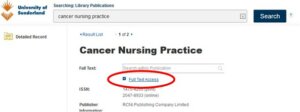 Image of full text access option