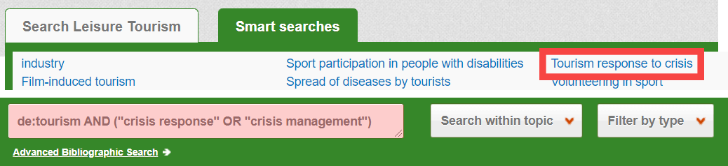 Screenshot of CABI smart search page