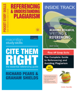 four referencing book covers