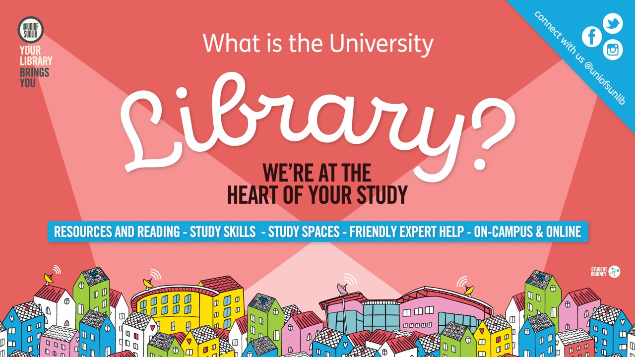 flyer with text 'what is the University Library?