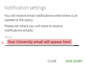 screenshot displaying a box to enter an email address